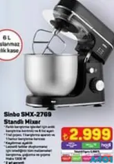 SİNBO SMX-2769 STANDLI MİKSER 6 L